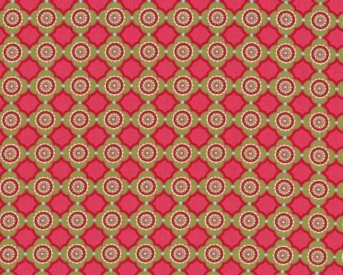 Patchworkstoff PILLOW & MAXFIELD mit Vierblatt-Blüten, pink-limette