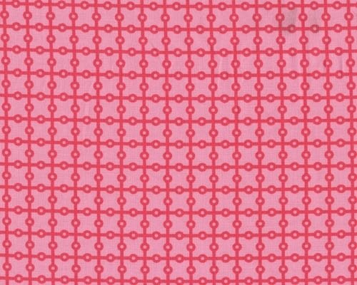 Patchworkstoff "Pillow & Maxfield" mit kleinem Ring-Karo-Muster, kräftiges rosa