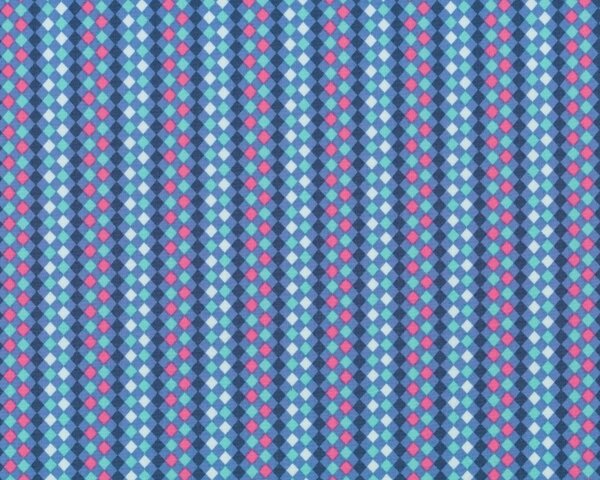 Feiner Popeline-Patchworkstoff "Floressence" mit feinen Rauten-Streifen, taubenblau-kräftiges rosa