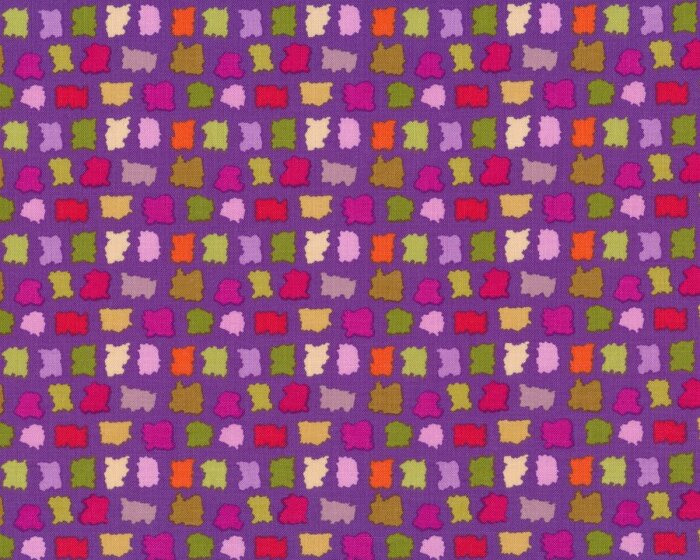 Patchworkstoff SKETCH BOOK, Tupfen-Karo, lila