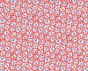 Patchworkstoff "Buttercup" mit kleinen Blümchen-Kreisen, rot-hellblau