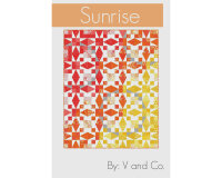 Patchworkstoff SIMPLY COLORFUL, Tulpen, gebrochenes weiß-dunkles orange, Moda Fabrics
