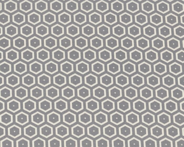 75 cm Reststück Beschichteter Baumwollstoff BEES ENDUIT, Wabenmuster, natur-natur dunkel