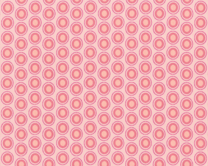 Patchworkstoff OVAL ELEMENTS, Pfauenaugen, lachsrosa, Art Gallery