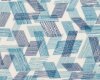 Organic Double Gauze THREADS, Parallelogramme, petrol