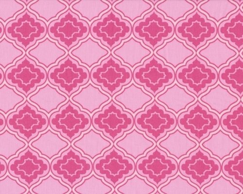 Patchworkstoff "Mezzanines" mit Ornament-Rauten-Muster, rosa