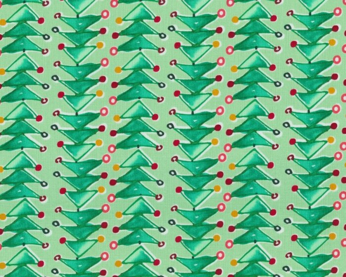 Patchworkstoff JOYFUL HOLIDAY, Tannenbäume, grün