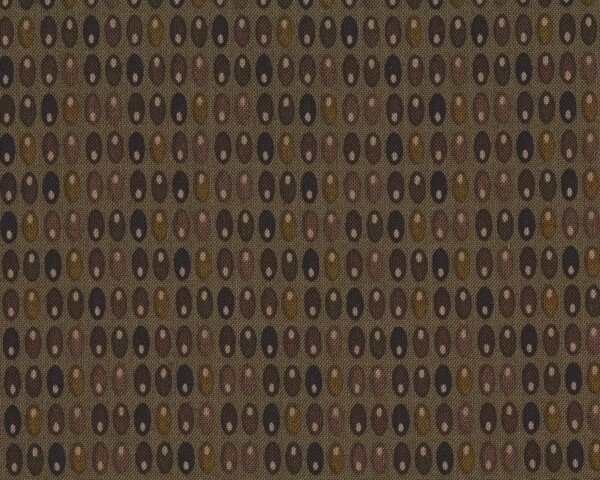 Patchworkstoff QUILTERS BASIC PERFECT, regelmäßige Mini-Ovale, dunkelbraun