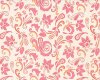 Patchworkstoff "Vintage Groove" mit Paisley-Blüten, gedecktes pink