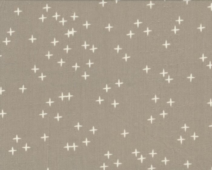 B-Ware Leichtes Doppelgewebe, Double Gauze Organic Cotton POP CROSS, Kreuze, beigegrau