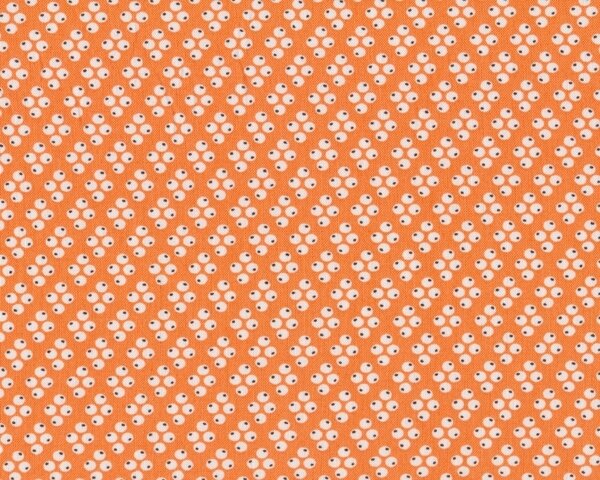 Patchworkstoff FLORENCE mit Vierer-Punkte-Muster, gedecktes orange