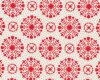 Patchworkstoff HANDMADE, Blüten-Kreis-Geometrie, rot-gebrochenes weiß, Moda Fabrics