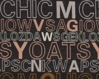 Jacquard-Wollstoff, Wolltuch "Lettera" mit...