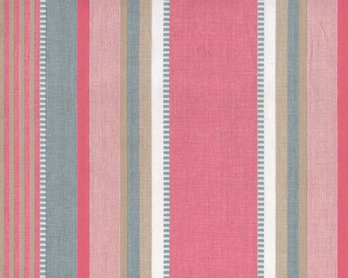 Englischer Dekostoff Clarke & Clarke CROMER, Streifen-Design, altrosa-grau