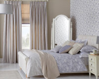 B-Ware Englischer Dekostoff Clarke & Clarke CROMER, Streifen-Design, altrosa-grau