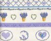 60-cm-Rapport Patchworkstoff "Jardin de Lavende", Musterstreifen mit Lavendelmotiven, helllila