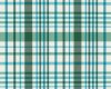 Feiner italienischer Baumwollstoff, Stretch-Popeline COLIA, großes Karo, türkis-dunkelgrün-weiß