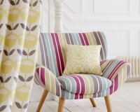 Englischer Dekostoff Clarke & Clarke FOLIA ANAIS, Korbblüten, pink