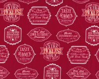 Patchworkstoff DOWN ON THE FARM, Vintage-Etiketten,...