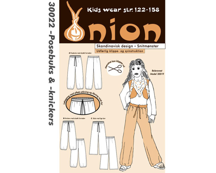 Harems-Hose, Schnittmuster ONION 30022