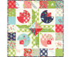 Patchworkstoff VINTAGE PICNIC, diagonale Blumen-Streifen, limette-helles mintgrün, Moda Fabrics