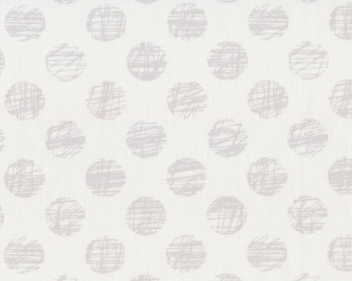 Patchworkstoff HEY DOT, Kritzel-Kreise, gebrochenes weiß-hellgrau, Moda Fabrics
