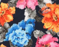 Designer-Jersey aus Italien DOLCE & G, Pixel-Blumen,...