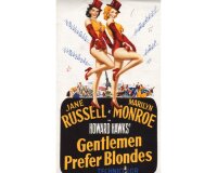 60-cm-Rapport Patchworkstoff HOLLYWOOD ICONS, Filmplakate mit Marilyn Monroe, rot-schwarz