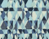 Popeline-Patchworkstoff ESSENTIALS II, Dreiecks-Mosaik, hellblau-marineblau