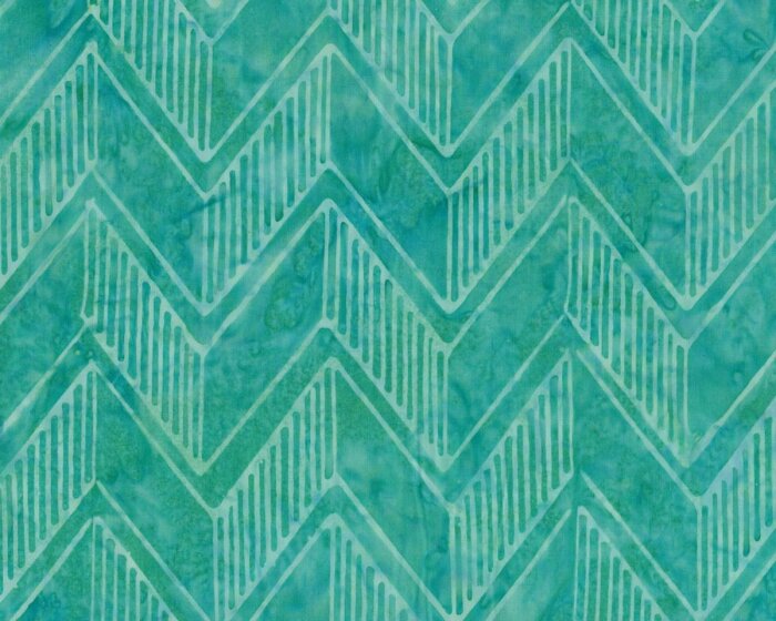Batik-Patchworkstoff THE SWEET LIFE, Chevron-Zacken, türkisgrün, Moda Fabrics