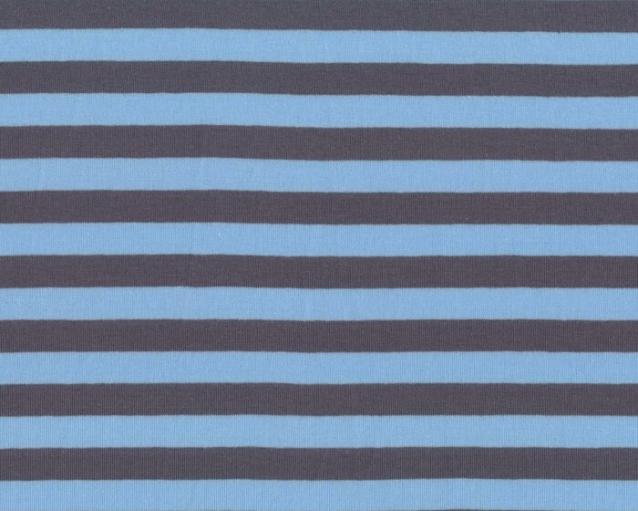 Baumwolljersey mit Elasthan MORITZ, breite Streifen, steingrau-hellblau