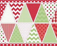 60-cm-Rapport Patchworkstoff HOLIDAY BANNERS,...