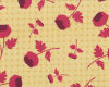Serie "Ginseng" mit kleinen Kreisen und Blumen, stumpfes beigegelb-dunkles pink