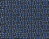 Designer-Baumwoll-Webstoff mit Blaudruck aus Italien GIORGIO BLU, Ornamentmuster, dunkelblau
