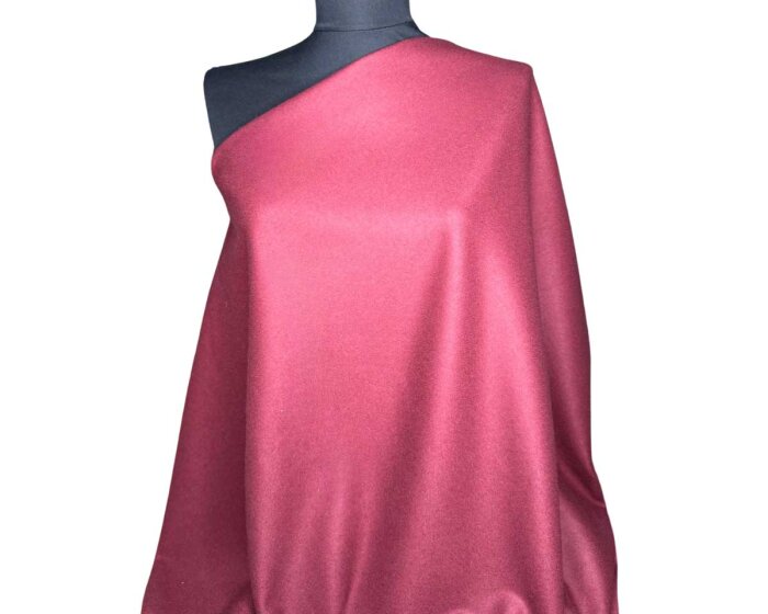 Edles italienisches Designer-Wolltuch mit Kaschmir CACHEMIRE, weinrot