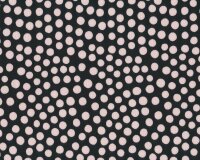 Patchworkstoff PLIÉ DOT, Punkte, schwarz-hellrosa