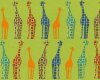 Patchworkstoff "Urban Circus" mit gemusterten Giraffen, limette-orange