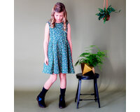 Feiner Baumwollstoff, Popeline FOREST TREASURE, Blätter und Beerenzweige, anthrazit-olivgelb