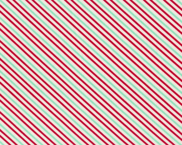 Patchworkstoff HELLO DARLING, Diagonal-Streifen, mintgrün-rot, Moda Fabrics