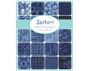 Patchworkstoff SHIBORI, Kreisblüten, dunkelblau-gebrochenes weiß, Moda Fabrics