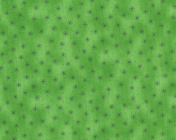 Patchworkstoff "Quilters Basic", kleine Sterne auf Batikgrund, hellgrün-olivegrün