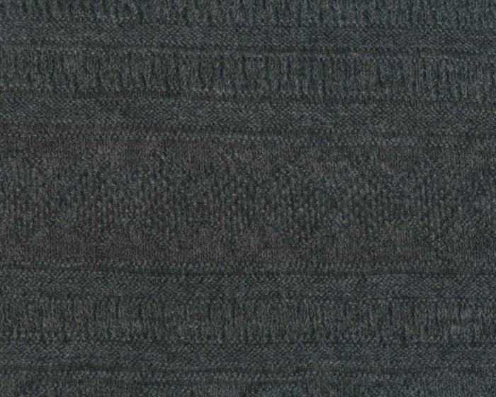 Strickstoff aus reiner Schurwolle Fredrikstad mit Reliefmuster-Streifen, dunkelgrau