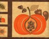 60-cm-Rapport, Patchworkstoff HELLO FALL, Panel mit Kürbis und Eule, orange-braun, Moda Fabrics