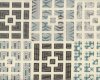 58-cm-Rapport Patchworkstoff MODERN NEUTRALS, Baustein-Quadrate, grau-gedecktes blau, Moda Fabrics