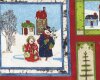 60-cm-Rapport Patchworkstoff "Cool Characters" mit nostalgischen Schneemännern, rostrot-grün-blau