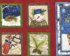 60-cm-Rapport Patchworkstoff "Cool Characters" mit nostalgischen Schneemännern, rostrot-grün-blau