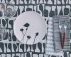 Patchworkstoff FOLLIE, Krabbel-Tiere, helles lilablau