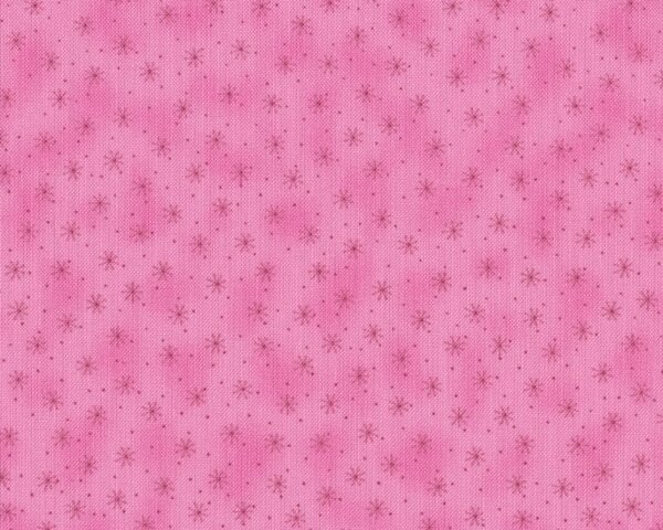 Patchworkstoff Quilters Basic, kleine Sterne auf Batikgrund, rosa-helles aubergine