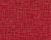Patchworkstoff QUILTERS LINEN METALLIC, Karo-Schraffur, rot-gold metallic