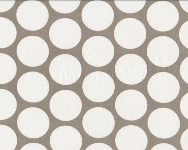 Popeline BJÖRK, regelmäßige Kreise, weiß-beigegrau